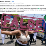 FALSE: This image doesn’t show South African women staging a bra protest against xenophobic attacks